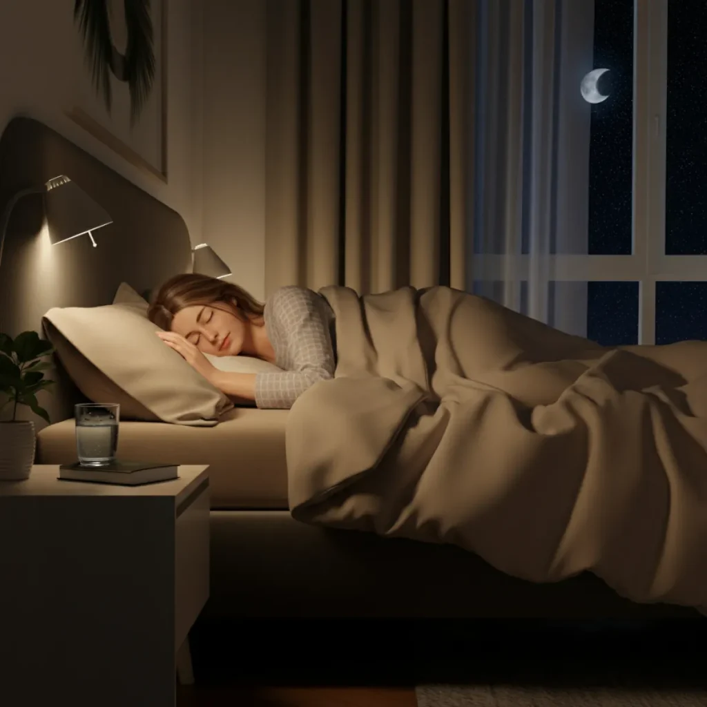 Serene bedroom for detox your body